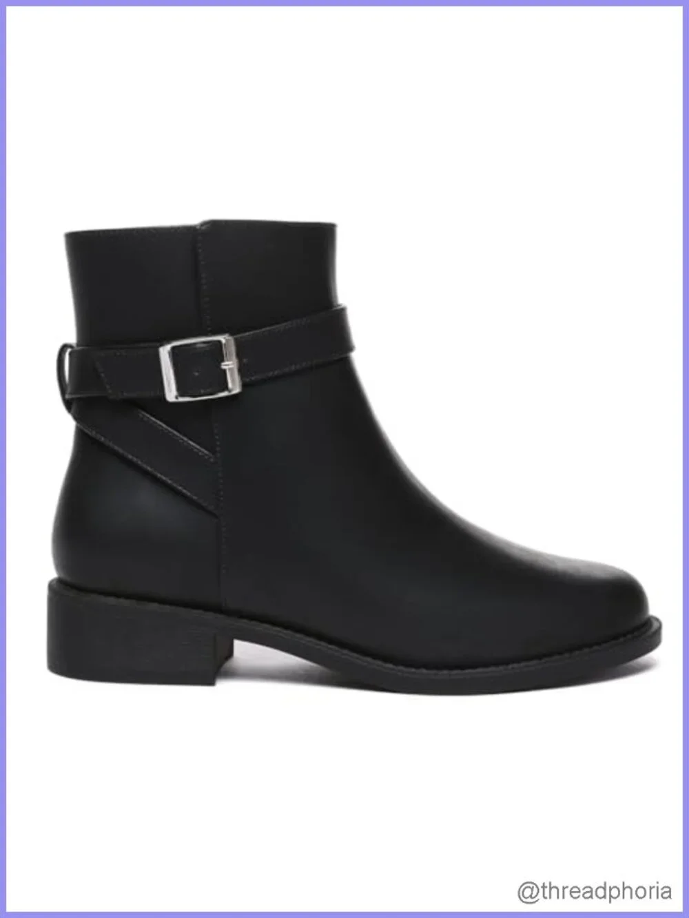 Ankle Boots Women Chunky Low Heel Fall Short Booties Side Zip Round Toe